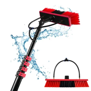 Water Fed Pole Solar Panel Cleaning Brushes Kit Extendable High Reach Window Washer Soft Bristle Cleaning Tools
