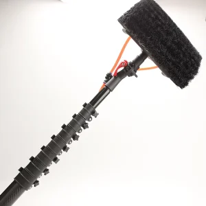 Water Fed Telescopic Pole Brush Solar Panel Window Cleaning Kit with Soft Bristle Aluminum Extension Pole