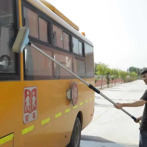 Water Flow Premium Boar Hair Car Wash Brush Soft Auto Clean Mop Telescopic Foam Handle Stretchable Hose Connect Washer for Truck