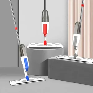 Water Spray Mop with Hand-Washing-Free Self-Wringing Design