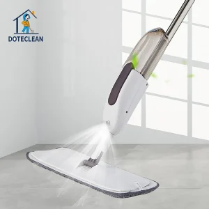 Water Spray Mop with Microfiber Cloth for Floor and Window Cleaning, 360-Degree Rotary Head