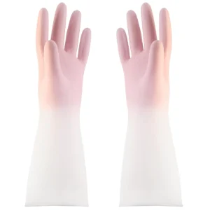Waterproof Anti-Static Yellow Long Latex Acid-Resistant Kitchen Gloves