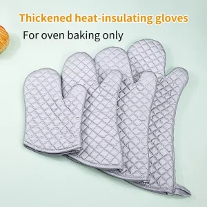 Waterproof Cotton Oven Mitts with Heat Resistance for Microwave Insulation