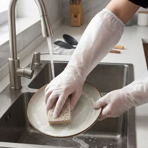 Waterproof Disposable Medium Thickness Food-Grade CPE Gloves for Dusting