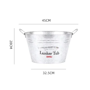 Waterproof Galvanized Steel Fishing Bucket Large Capacity Leak-Proof Storage Tub for Fishing Bait & Tools