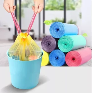 Waterproof HDPE LDPE Colored Scented PE Drawstring Garbage Bags for Household Car Kitchen Waste