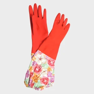 Waterproof Lightweight Long-Cuff Colored Latex Gloves for Cleaning