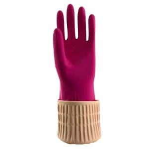 Waterproof Non-Slip Reusable Thick Latex Rubber Gloves for Household Dishwashing and Kitchen Cleaning