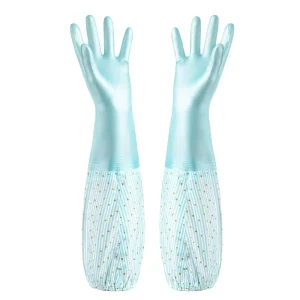 Waterproof Oil Resistant Durable Comfortable Chemical Resistant Non Slip Gloves Star Pattern Elastic Kitchen Cleaning Glove