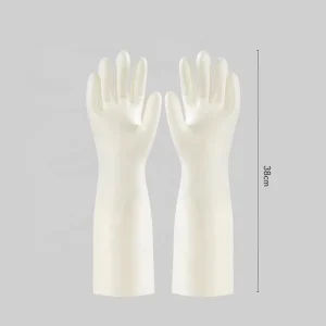 Waterproof Oil-Resistant Reusable Long-Sleeve Nitrile Kitchen Cleaning Gloves