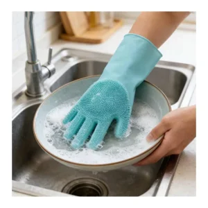 Waterproof Silicone Shower Gloves with Massage Brush for Cleaning Dogs and Cats