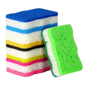 Wave-Shaped Diamond Sand Wood Pulp Cotton Scouring Pad 100% Natural Wood Pulp