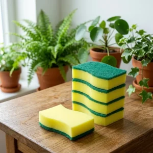 Waved Shape Polyurethane Foam Kitchen Scrubber Scouring Pad for Dishwashing Factory Direct