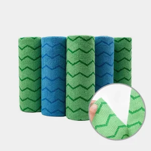 Wavy Microfiber Roll Absorbent Quick Dry Lint Free Multi use Cleaning Cloths for Kitchen Car Detailing & Household Cleaning
