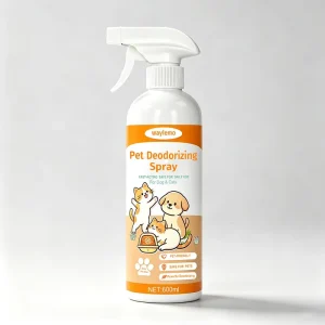 Waylemo Pet Deodorizing Spray Enzyme Odor Eliminator for Dog and Cat Urine Stain Remover 600ml