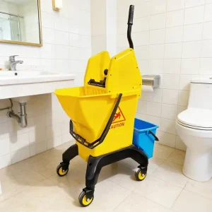 Wear Resistant and Drop Proof 28L Mop Bucket Cart Thickened PP Plastic Heavy Duty for Hotels and Janitorial Services