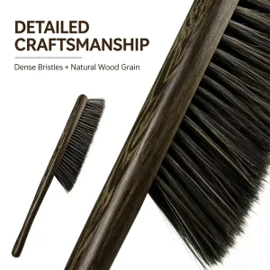 Wenge Wood Long Handle Bed Brush with Soft Bristles
