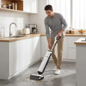 Wet and Dry Floor Washer with Vacuum Roller Mop and Carpet Cleaner