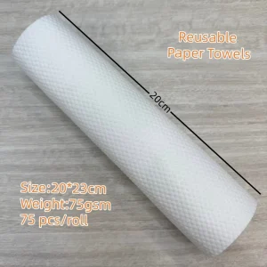 White 75gsm Disposable Kitchen Cleaning Cloth, Thickened and Fast-Absorbing