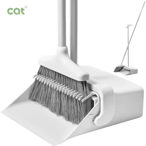 White Aluminum Broom and Dustpan Set with 120cm Broomstick and PP Broom Head