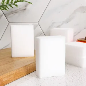 White Rectangle Nano Sponge Scouring Pad Stain Removal Eraser