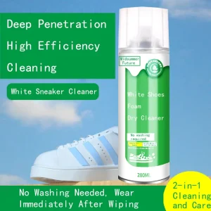 White Sneaker Cleaner Foam Stain Remover Anti Yellowing Whitening Mesh Brush Wipe Clean No Rinse Shoe Washing Artifact