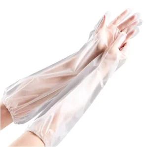 White Transparent Thickened Disposable Household Gloves for Dishwashing with Oil-Resistant Extended Design