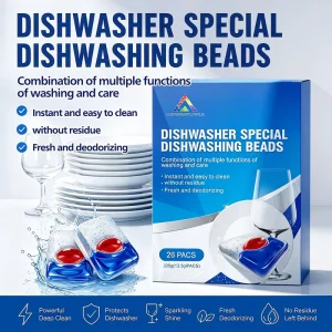 Wholesaler Hot Selling Eco Friendly Disposable Dishwasher Pods Deep Clean 26 Pacs Dishwashing Detergents Ocean Fragrance