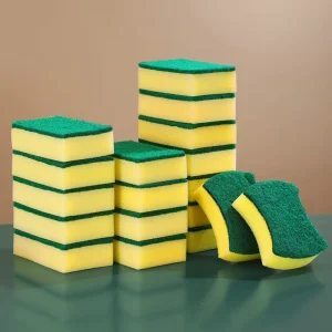 Wholesales Hot Selling Dishwashing Sponge Scouring Pad Double Side Kitchen Cleaning Brush Sponge Block Household