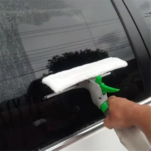 Window Cleaner Squeegee Spray Scrub Scrape Microfiber 3 in 1 Sustainable Window Tint Tools Window Glass Mirror Cleaning