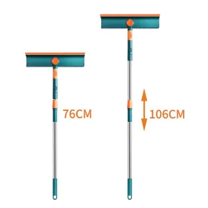 Window Cleaner Tool Multi Functional Household Stainless Steel Durable Telescopic Cleaning Mop for Window