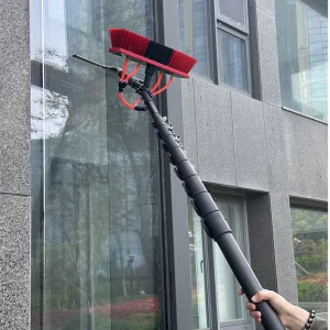 Window Cleaning Carbon Fiber Poles 45ft 60ft 80ft Carbon Fiber Water Fed Telescopic Pole with Brush and Scraper
