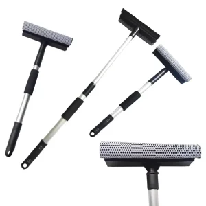 Window Cleaning Tools Telescopic Wiper Cleaning Brush Squeegee Car Windshield Sponge Squeegee with Aluminium Handle