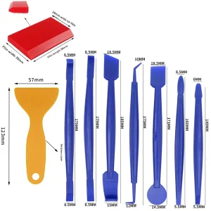 Window Film Edge-sealing Tool 9-piece PP Squeegee Spatula Trimming Sealing Color-change Film Clear-coat Installation