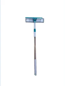 Window Scraper Cleaning Squeegee With Steel Telescopic Handle Multifunctional Adapter Double Side Window Cleaner