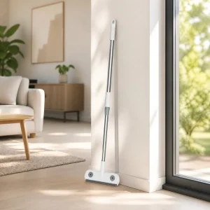 Window Screen Cleaning Brush Double-Sided Squeegee Glass Scraper Telescopic Extendable Pole No Disassembly Household