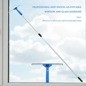 Window Squeegee Extendable Cleaning Tool Glass Wiper Scraper Shower Squeegee Mirror Car Rubber Blade