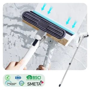 Window Squeegee Glass Rubber Wiper Dirt Water Collect 3 in 1 Window Cleaning Squeegee