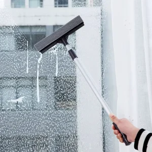 Double Sided Window Cleaner Glass Cleaner Long Telescopic Aluminum Rod Household Plastic Wiper for Car Wash Cleaning Tool