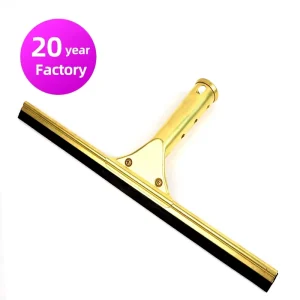 Window Squeegee Yellow Copper Silicone Squeegee Rustproof Wiper Cleaning Shower Glass Car Table Floor Squeegee Household Product