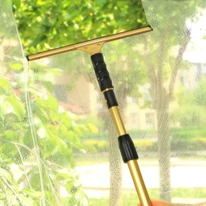 Window Squeegee Yellow Copper Silicone Squeegee Rustproof Wiper Cleaning Shower Glass Car Table Floor Squeegee Household Product