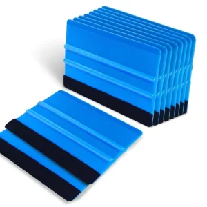 Window Tool Soft Black Squeegee 4 Inch for Car Vinyl Scraper With Black Felt Edge