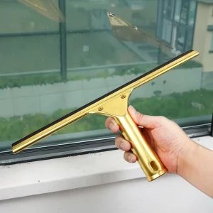 Window Wiper Cleaning 14 Inch Yellow Brass Window Scraper Floor Squeegee Car Squeegee Household Outdoor