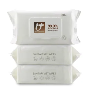 Eco Friendly Non Woven Wet Wipes 99.9% Effective Alcohol Antibacterial Antiseptic Non Scented ISO FSC Cleansing Wipes