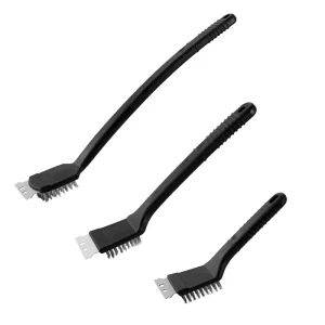 Wire Cleaning Brush with Scraper Head and Curved Handle for Rust Dirt and Paint