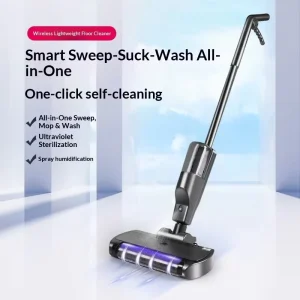 Wireless Handheld USB-Powered Electric Floor Cleaner and All-in-One Wet Dry Mop Scrubber