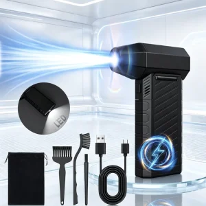 Wireless Rechargeable Air Duster 131000 RPM Compressed Air Blower with LED Lighting Handheld Turbo Jet Fan