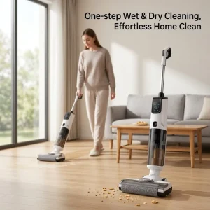 Wireless Self-Cleaning Dry and Wet Vacuum Cleaner, 2-in-1 Upright Floor and Carpet Washer for Household, Hotel, and Outdoor Use