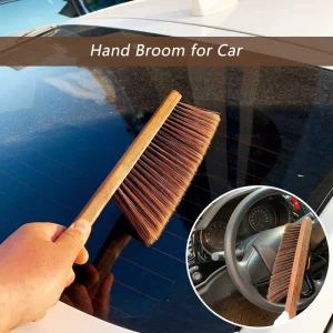 Wood Bed Sweep Brush with Soft Bristles for Dust Cleaning on Beds Sofas and Couches