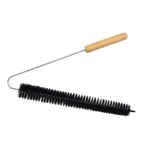 Wood Handle Nylon Cleaning Brush for Washer Dryer Ducts, Vacuum Cleaners, and Chimney Pipes